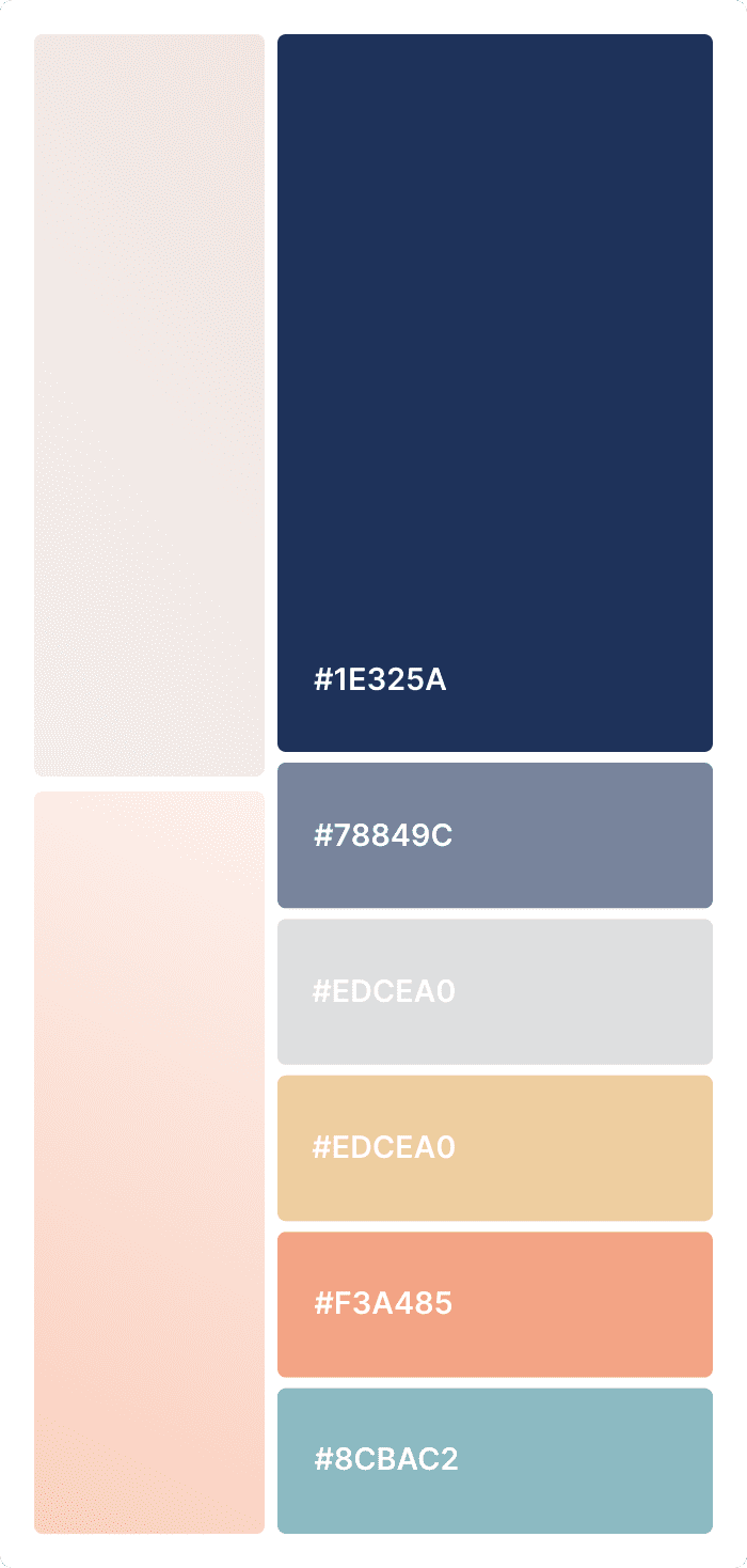 Image of page where color design guidelines are written.