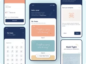 Image showcasing Mockup Design of UX Design Project Handtyped