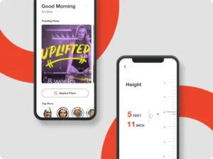 Image showcasing Mockup Design of UX Team's Project Fitnessplans
