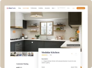 Image of UX Design of website called gharpedia created by UXTeam