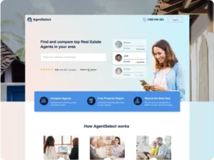 Image of Website Designed by UXTeam for AgentSelect a Real Estate Client