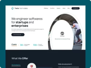 Website UX Design of Theta Technolabs created by UXTeam