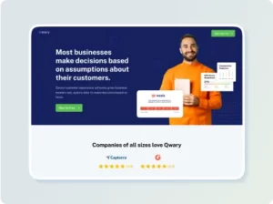 website ux design of Qwary created by UXTeam