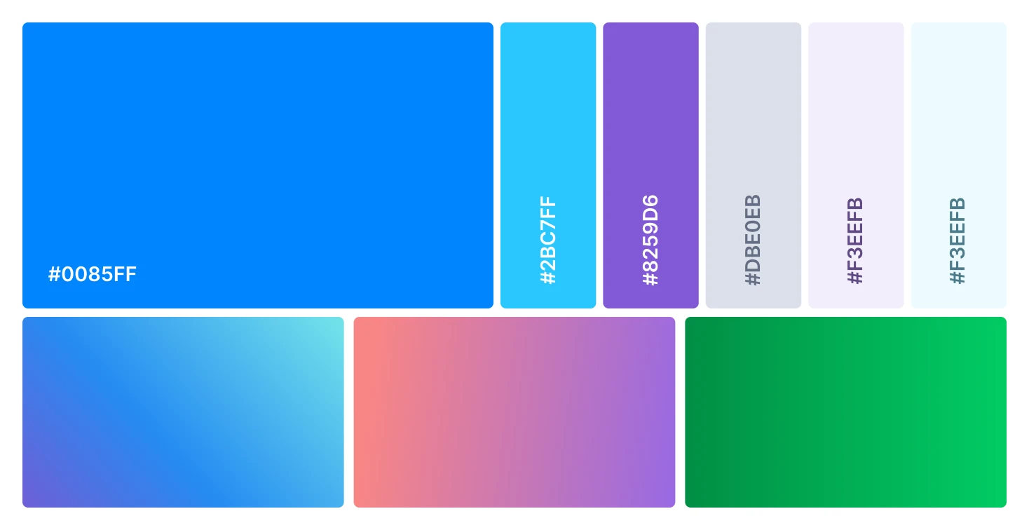 Colors used to design health-e application