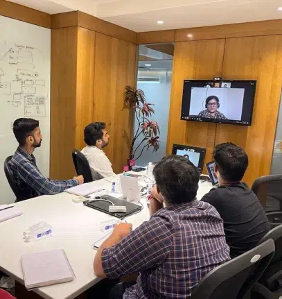 Image of INDUSTRY SESSIONS being conducted at office of UX Team