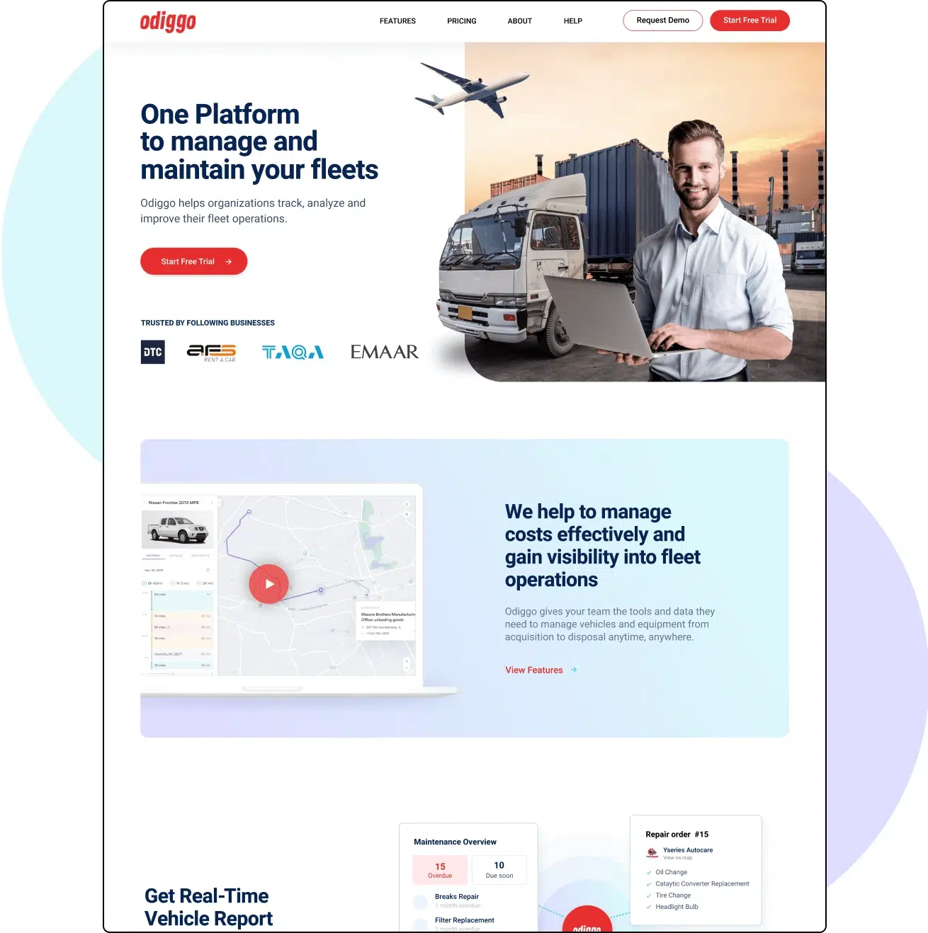 Portfolio Image of Landing Page Design For a client named Odiggo by UXTeam